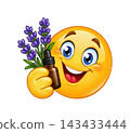Lavender Essential Oil Emoticon 143433444