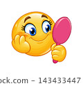Looking In Mirror Emoticon 143433447