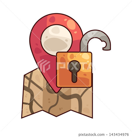 Illustration of Location Unlock Illustration of Location Unlock 143434976