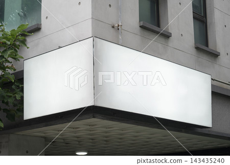 Exterior Building Corner Outdoor Sign Billboard Advertising Mockup Exterior Building Corner Outdoor Sign Billboard Advertising Mockup 143435240