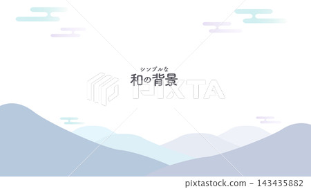 Simple Japanese-style background material - Blue Simple Japanese-style background material - Blue 143435882