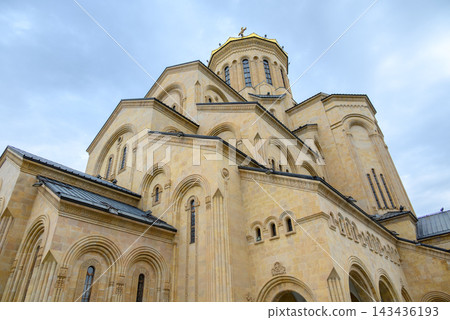 Holy Trinity Cathedral Sameba, main cathedral of the Georgian Orthodox Church located in Avlabari district in Tbilisi, the capital of Georgia Holy Trinity Cathedral Sameba, main cathedral of the Georgian Orthodox Church located in Avlabari district in Tbilisi, the capital of Georgia 143436193