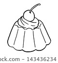 簡單插畫，線條藝術插畫，復古果凍 143436234