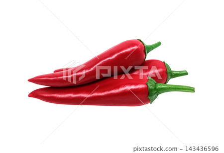 Realistic illustration of a red chili pepper. Realistic illustration of a red chili pepper. 143436596
