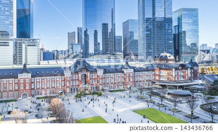 東京車站的都市景觀 [東京都千代田區] 143436766