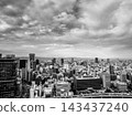 A view of the city from the observation deck of a high-rise building in Yodoyabashi, Osaka. 143437240