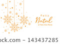 Christmas and new year festive gold illustration 143437285