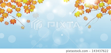 beautiful golden autumn banner 143437622