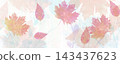 autumn colours pastel banner 143437623