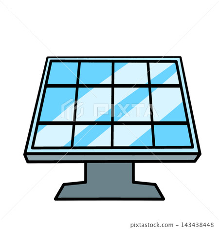 Blue Solar Panel Icon for Photovoltaic Renewable Energy Blue Solar Panel Icon for Photovoltaic Renewable Energy 143438448