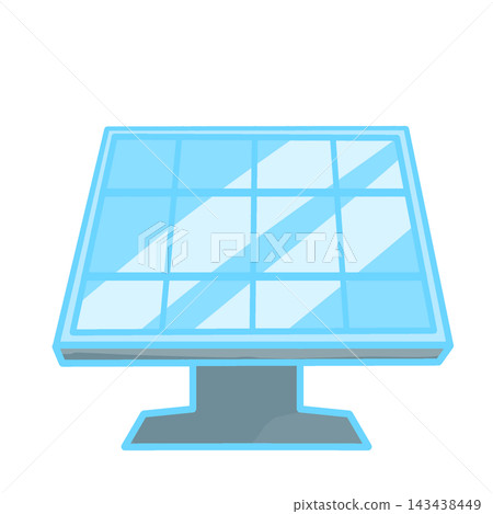 Blue Solar Panel Icon for Renewable Energy Technology Blue Solar Panel Icon for Renewable Energy Technology 143438449