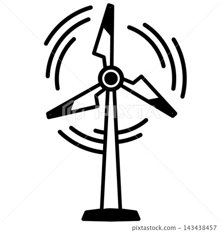 Wind Turbine Icon for Renewable Energy Generation Wind Turbine Icon for Renewable Energy Generation 143438457