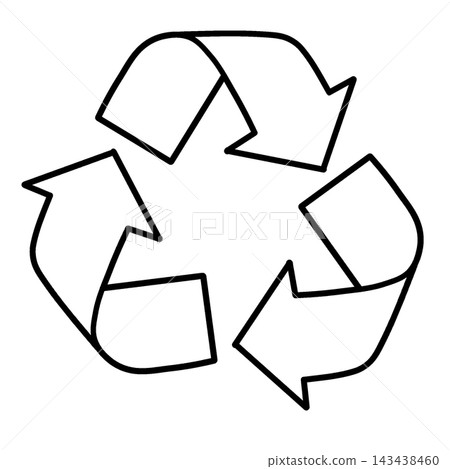 Recycle Outline Icon for Eco Friendly and Zero Waste Recycle Outline Icon for Eco Friendly and Zero Waste 143438460