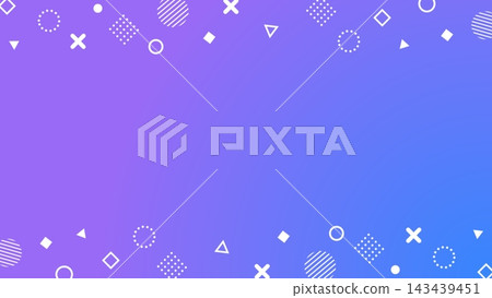 A pop-style business frame background with gradients and geometric patterns. 143439451