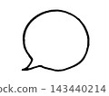 簡約的手繪風格圓形對話框插圖 143440214