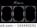 A holographic Art Nouveau-style frame set. A holographic Art Nouveau-style frame set. 143440291
