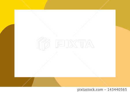 Rectangular frame with abstract pattern in yellow, ochre, and beige; central transparency. Rectangular frame with abstract pattern in yellow, ochre, and beige; central transparency. 143440565
