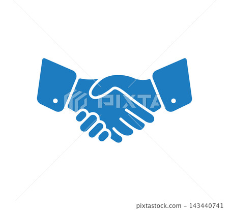 Business handshake icon vector design representing successful agreement, partnership, deal making, and corporate trust concept. Business handshake icon vector design representing successful agreement, partnership, deal making, and corporate trust concept. 143440741