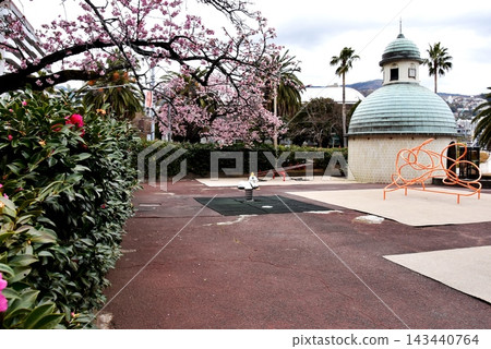 靜岡縣熱海市聖雷莫公園和熱海櫻花 靜岡縣熱海市聖雷莫公園和熱海櫻花 143440764