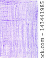 Light purple oil pastel shading texture on paper top view. Vertical background of hand drawn crayon strokes and wax texture on white paper. 143441985