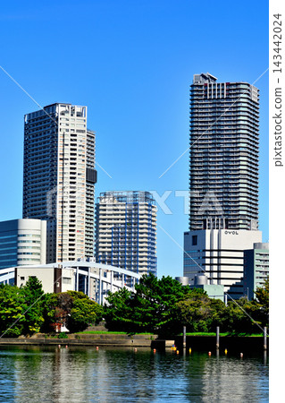 從濱離宮花園看到的勝鰱觀景塔，是一棟超高層公寓大樓。 143442024