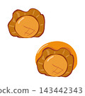 Illustration of simmered scallops 143442343