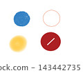 Colorful circular design set | Hand-drawn, polka dot, and simple designs 143442735