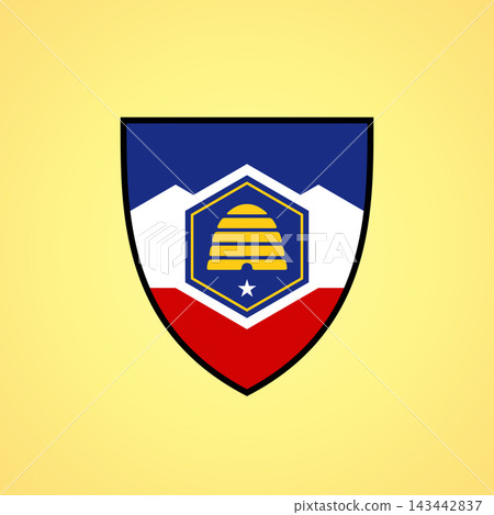 Shield - flag of Utah Shield - flag of Utah 143442837