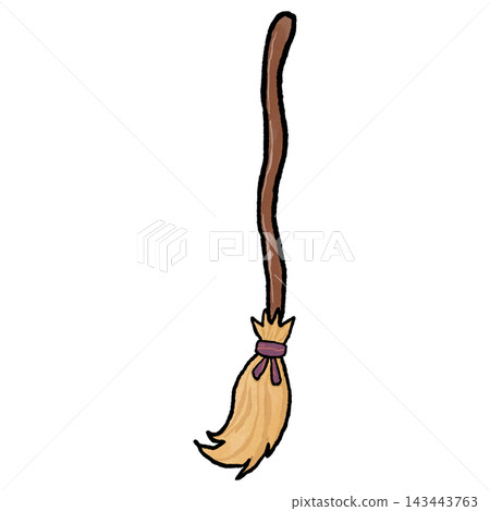Broomstick on white background Broomstick on white background 143443763