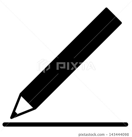 Simple monochrome icons made with pencils and lines. 143444098