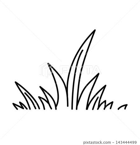 doodle grass outline doodle grass outline 143444499