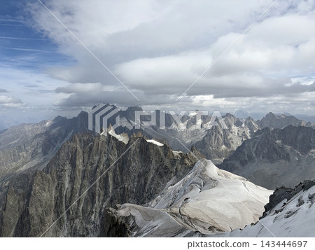 The Alps and glaciers as seen from Aiguille du Midi The Alps and glaciers as seen from Aiguille du Midi 143444697