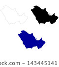 Map of the Gulf Cooperation Council (GCC)'s members. GCC sign. Gulf Cooperation Council map outline. flat style. 143445141