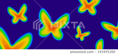 Heat map background with butterflies. 143445260