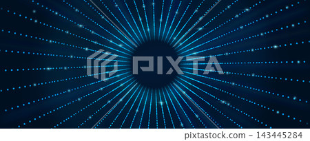 Abstract halftone tunnel with glowing blue dots Abstract halftone tunnel with glowing blue dots 143445284