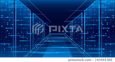 Blue data center abstract vector background. Blue data center abstract vector background. 143445360