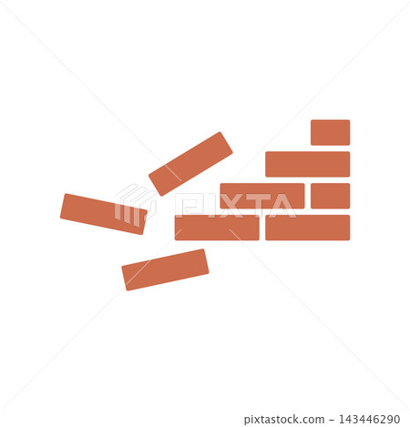 Brick Wall Icon Vector Template Brick Wall Icon Vector Template 143446290
