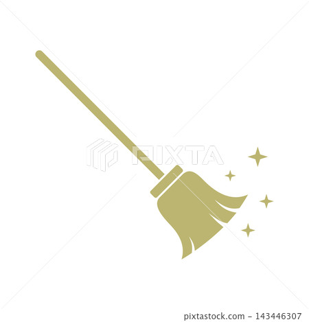 Broom Cleaning Service Icon Vector Template EPS 10 Broom Cleaning Service Icon Vector Template EPS 10 143446307