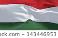 Close-up of Hungary national flag waving 143446953