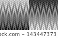 Zigzag chevron pattern with horizontal halftone lines fading from thick to thin. Geometric vector texture for modern posters and abstract graphic design backgrounds. 143447373