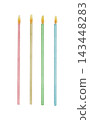 Watercolor illustration of a cake candle 143448283