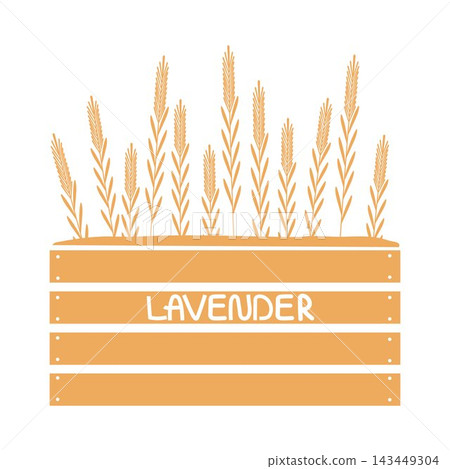 Lavender flowers in the box Lavender flowers in the box 143449304