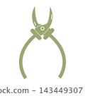 vector illustrations garden shears  143449307