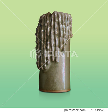 front view antique long green ceramic vase on gradient green background, object, decor, fashion, ancient, copy space front view antique long green ceramic vase on gradient green background, object, decor, fashion, ancient, copy space 143449520
