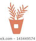 vector illustration on botanical theme with room flower 143449574