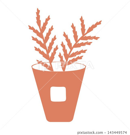 vector illustration on botanical theme with room flower vector illustration on botanical theme with room flower 143449574