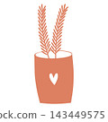 vector illustration on botanical theme with room flower 143449575