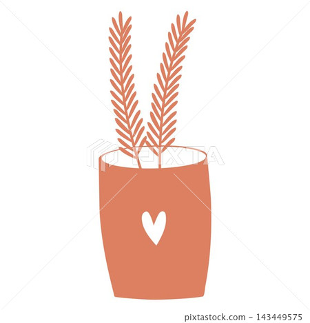 vector illustration on botanical theme with room flower 143449575