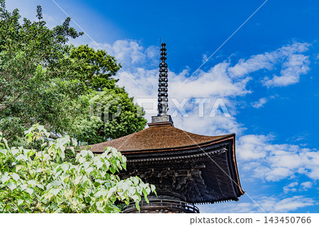 Scenery within the grounds of Mantoku-ji Temple in Inazawa City Scenery within the grounds of Mantoku-ji Temple in Inazawa City 143450766