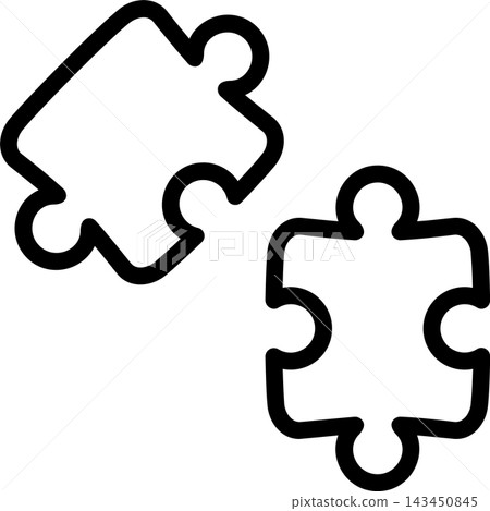 Puzzle Pieces Modern and Creative Icon 143450845